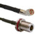VENTEV 18" TWS-100 Antenna extension cable with R/A N male to N Bulkhead female Includes heat shrink.