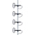 TELEWAVE 138-174 MHz exposed dipole array antenna. 11 Deg downtilt, 6dB omni/9dB offset, 500 watt. Incl harness w/ N M term. No mast. Broadbanded.