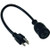TRIPP LITE 1' Power Cord, L5-15R to 5-15R, 3x14AWG 10A 120V.