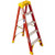 WERNER 6' Fiberglass Step Ladder. 300 lb capacity, extra heavy duty. Bright Orange. ANSI type 1A