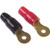 HAINES PRODUCTS 24K gold plated ring term 4ga with # 10 stud size hole. Soft PVC insulation. Pack includes 1 red and 1 black insulated terminal.
