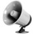 SPECO 5" PA trumpet speaker. 300-15000 Hz, 15 watt max. power. Does not include cord. Aluminum construction, weather- proof.