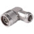 AMPHENOL UG-27C N male to N female angle adapter with a cubic body. .