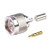 RF INDUSTRIES N male connector for LMR-200 cable. Nickel plated body, gold pin. Crimp center pin, crimp on braid. .