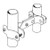 SINCLAIR Clamp Set. Parallel mounting of two 1.5-3.0" outside diameter pipes. Can be used with SRL 210, 235, 310 series, and others. Bolted center.