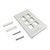 FACEPLATE 6XRJ45 KEYSTONE WHITE