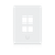 Ubiquiti UACC-WP-Keystone-V-4P Vertical Universal Paintable Keystone Wall Plate 4-Port 4Pk