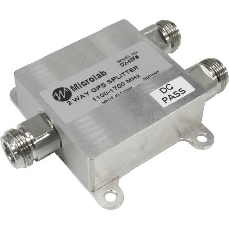 Path Splitter MICROLAB GNSS Splitter 2-Way 1100-1650 MHz N Female, W/DC Path, ROHS ...