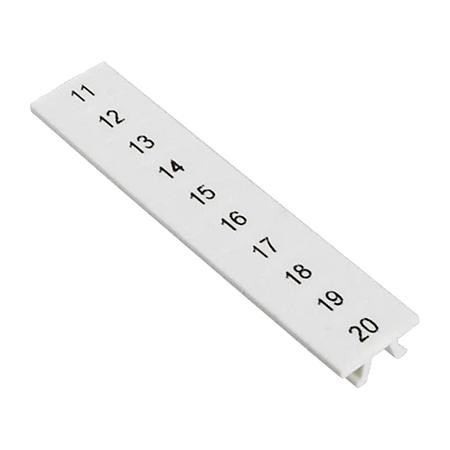 VENTEV Zack Strip 11-20 Vertical Terminal Block Labels. White ...