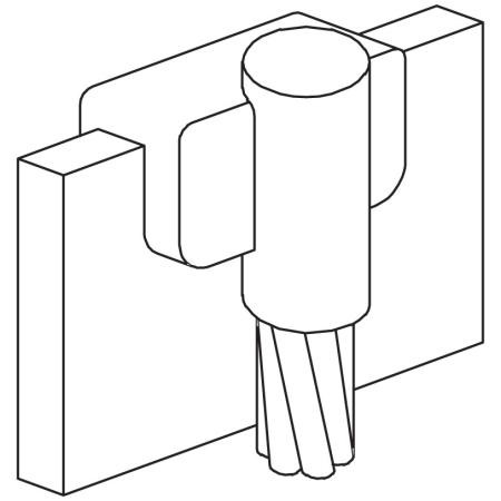 Parallel Mold Connection ULTRAWELD mold for connection of 2/0 stranded cable to 1/4