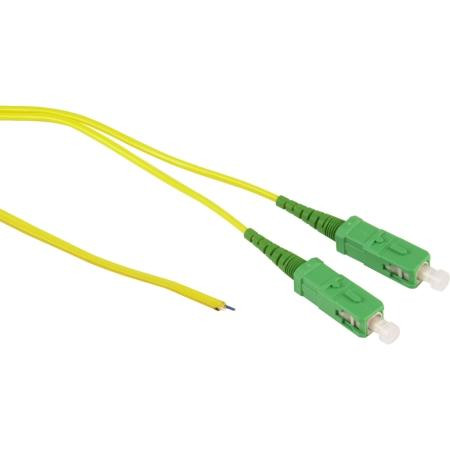 CABLES UNLIMITED 2m SC/APC to Pigtail duplex single mode fiber patch ...