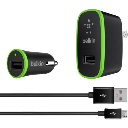 belkin cigarette charger Belkin Micro-USB Bundle w/ 2.4A USB Home & Car Charger