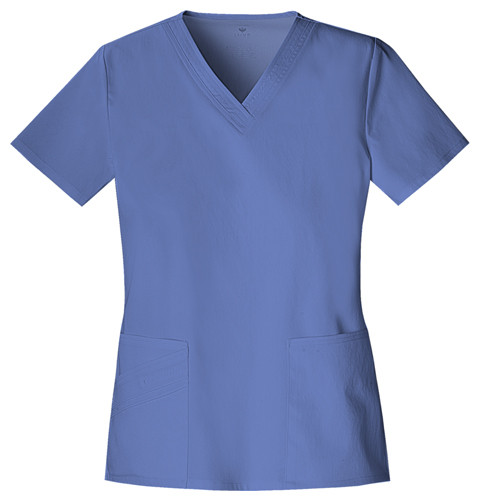 Adar Addition Scrubs For Women - Notched V-Neck Scrub Top, Medical Uniform 7 thumbnail image