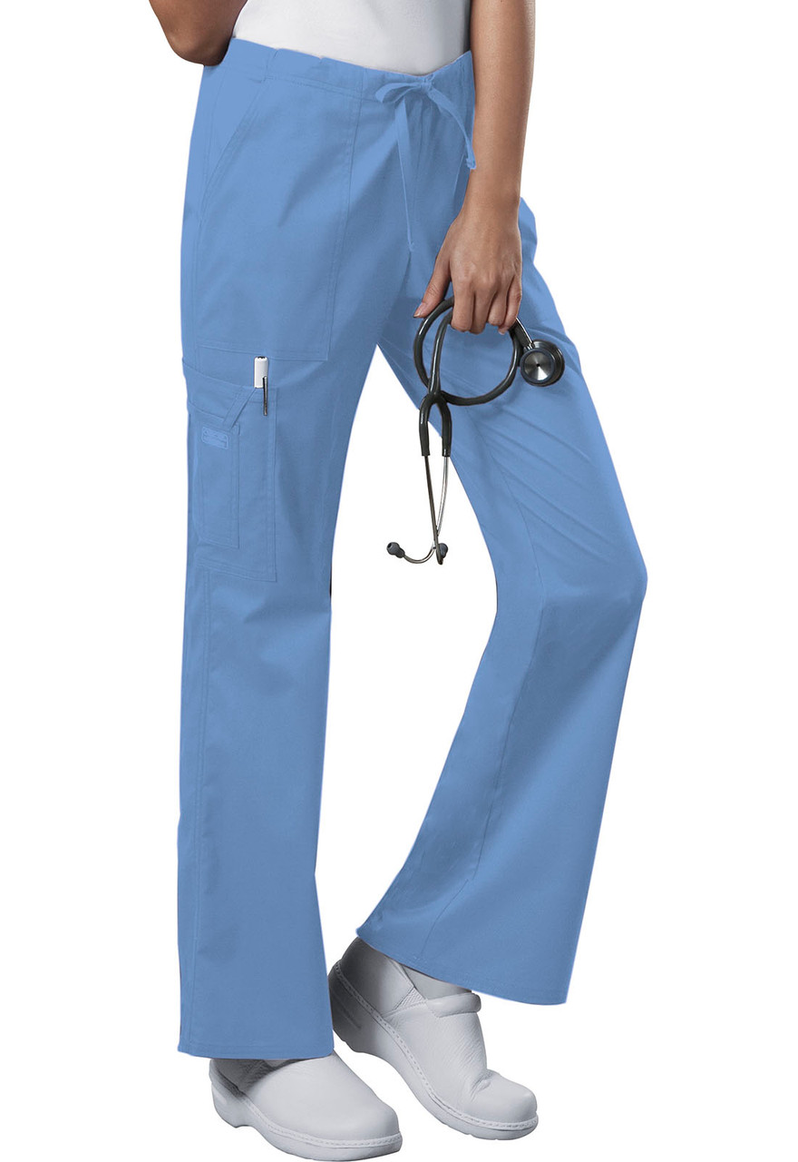 Amazon.com: Cherokee Women Scrubs Pants with Contemporary Fit, Low Rise,  Flare Leg Bottoms with 6 Pockets 24001P, XXS Petite, Black: Medical Scrubs  Pants: Clothing, Shoes & Jewelry