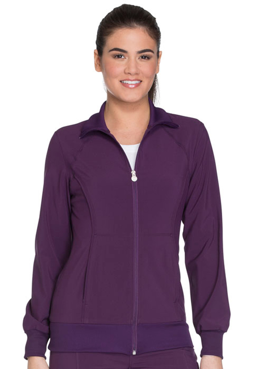 Infinity by Cherokee Women's Antimicrobial Zip Front Warm-Up Jacket