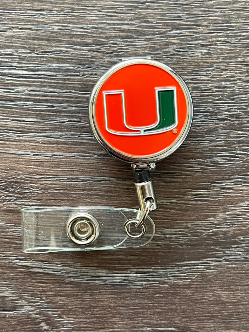 Miami Dolphins Orange Retractable Badge Reel