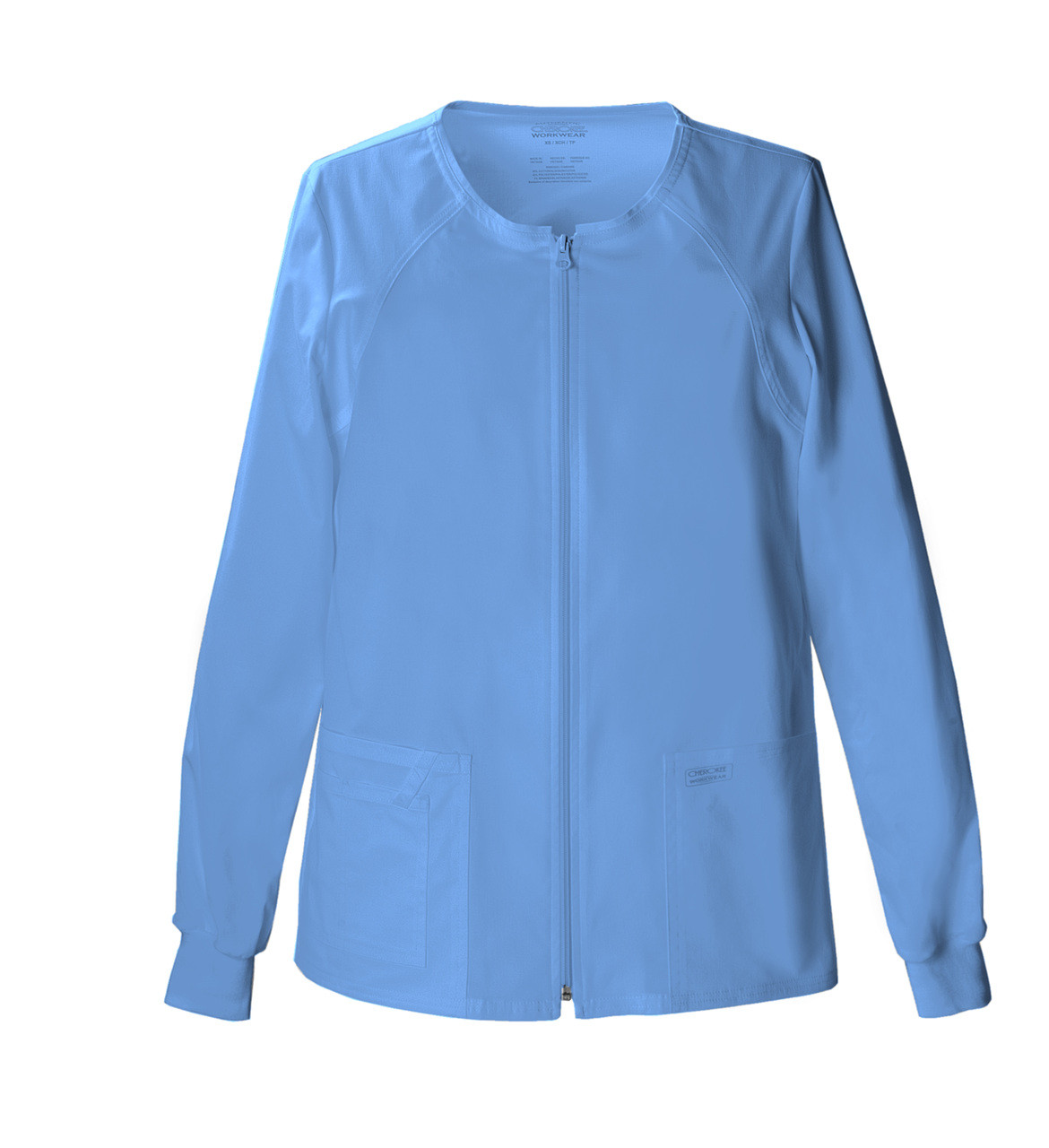 Cherokee WorkWear Core Stretch Women's Zip Up Scrub Jacket-4315