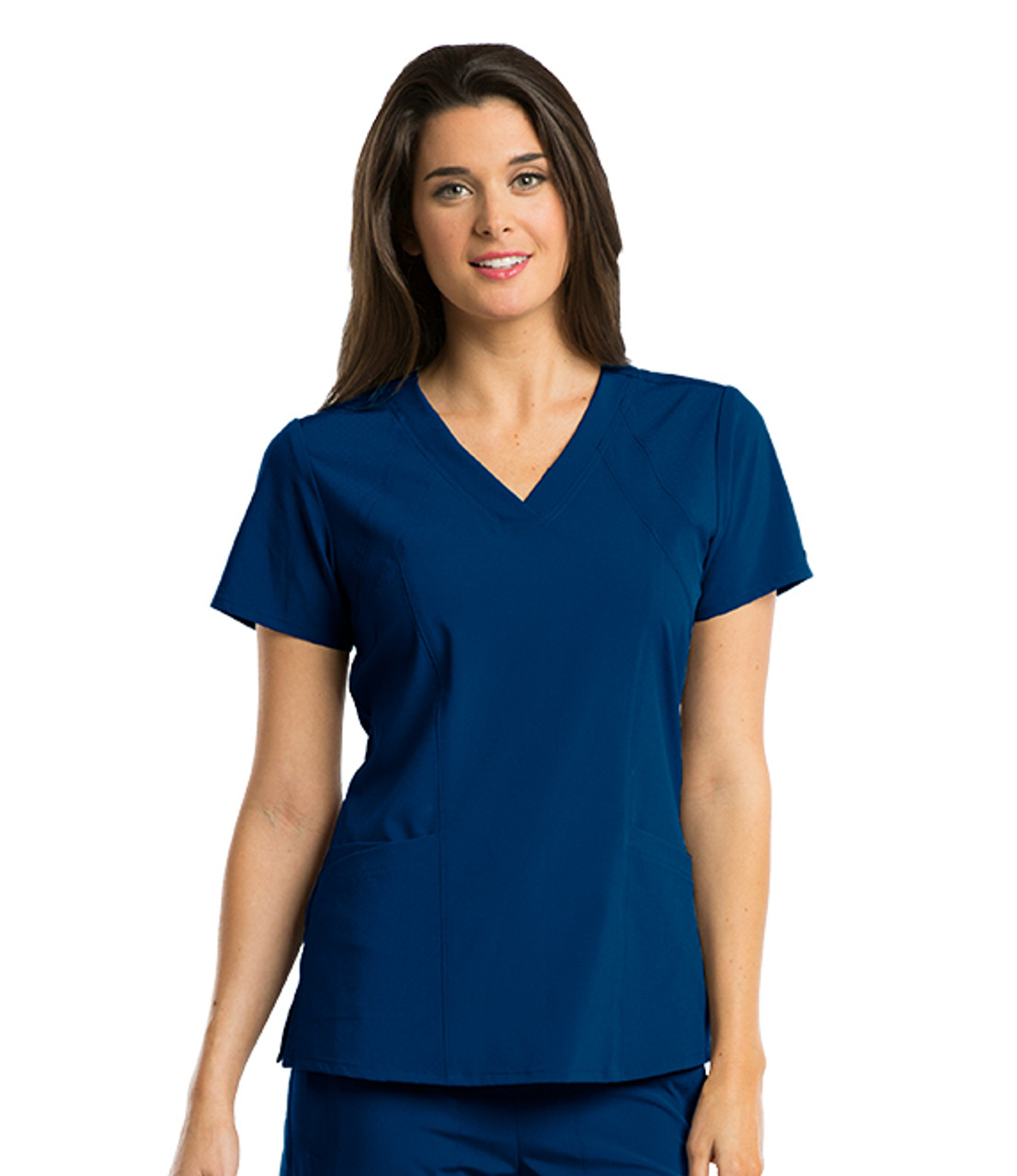 Grey's Anatomy Women's Royal Blue V-Neck Scrub Top Adult Small Blue - Royal