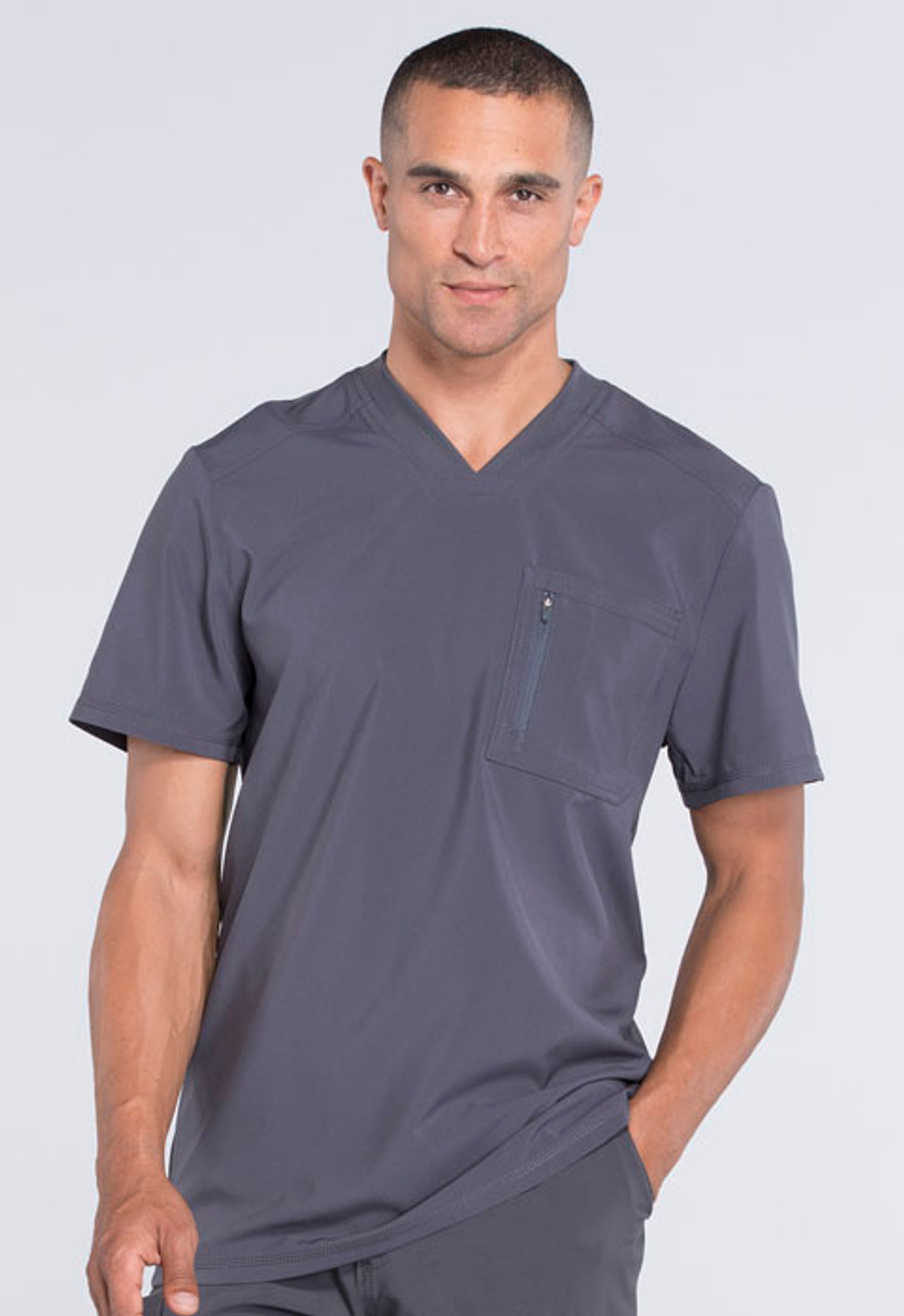 Infinity for MEN : Antimicrobial Protection V Neck Scrub Top for Men