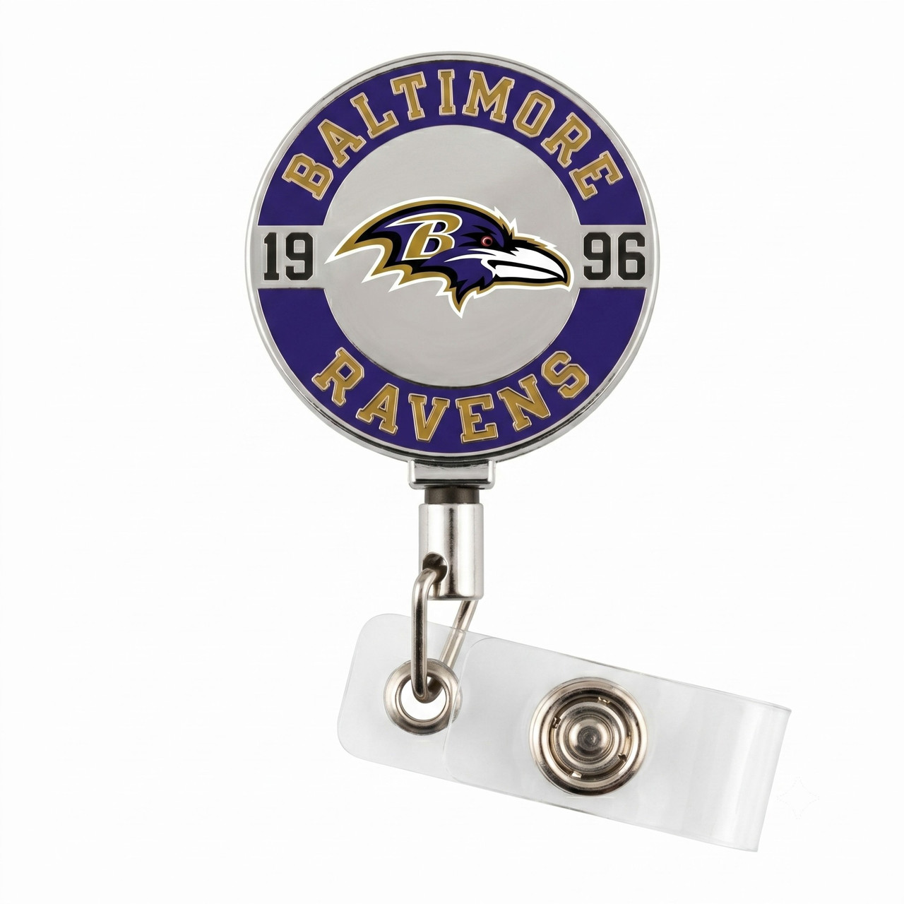 Baltimore Ravens Premium Metal Badge Reel | Heavy Duty NFL ID