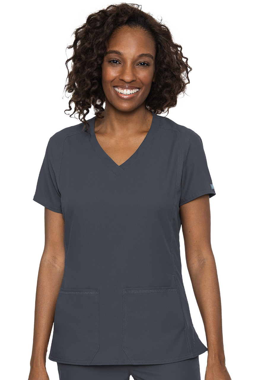 フルボディトレーナー Med Couture Insight Style MC2468 Women's 4-Pocket Side Pocket Top