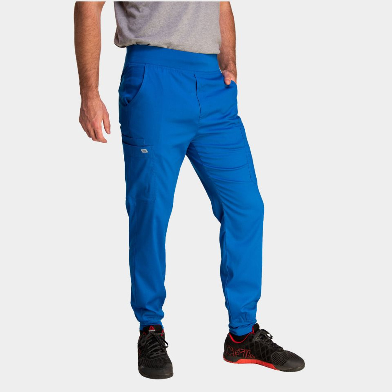 Mens Gray Jogger Scrub Pants with Drawstring  Jaanuu