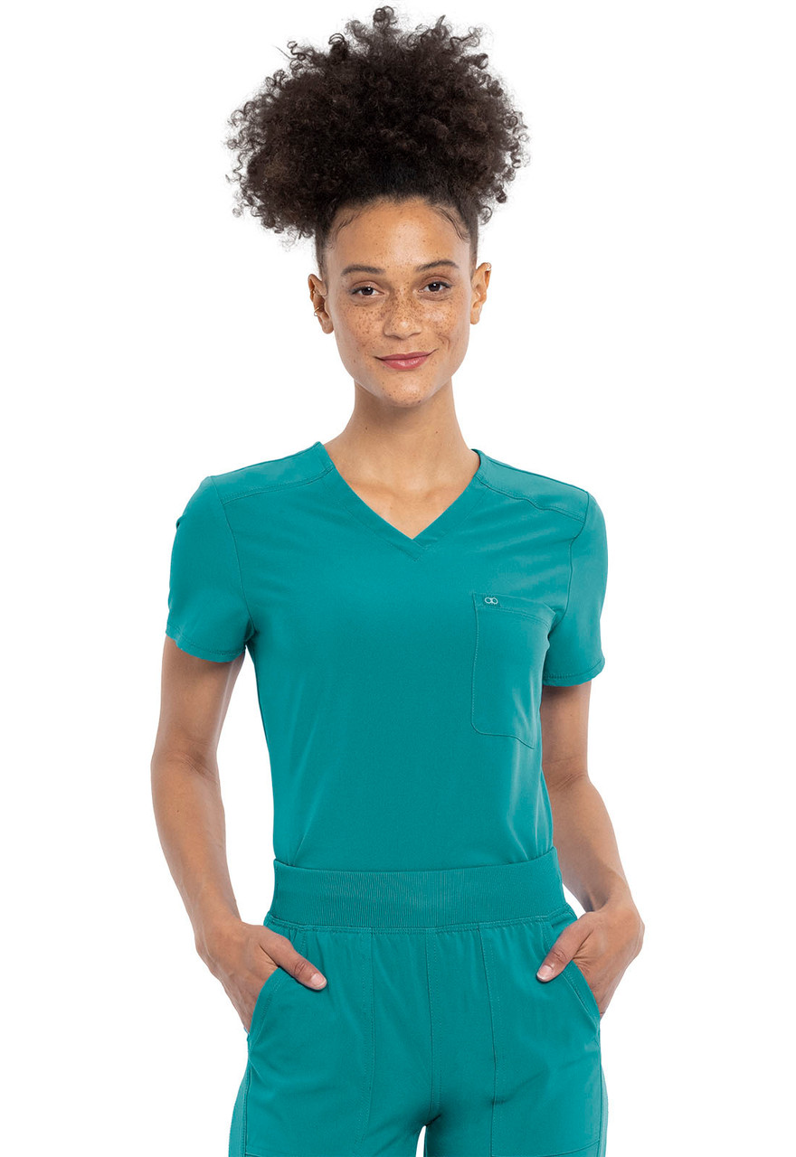 Allura CKA690 by Cherokee Women's Tuckable V-Neck Top | Scrub Identity
