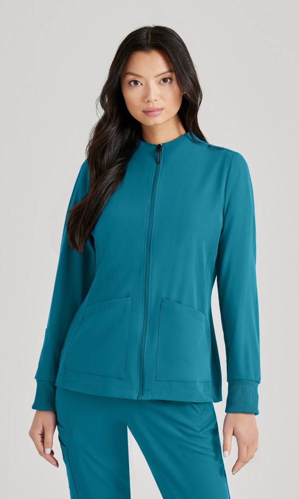 Barco Unify BUW884 Women's Front Zip Warm-Up Jacket | Scrub Identity