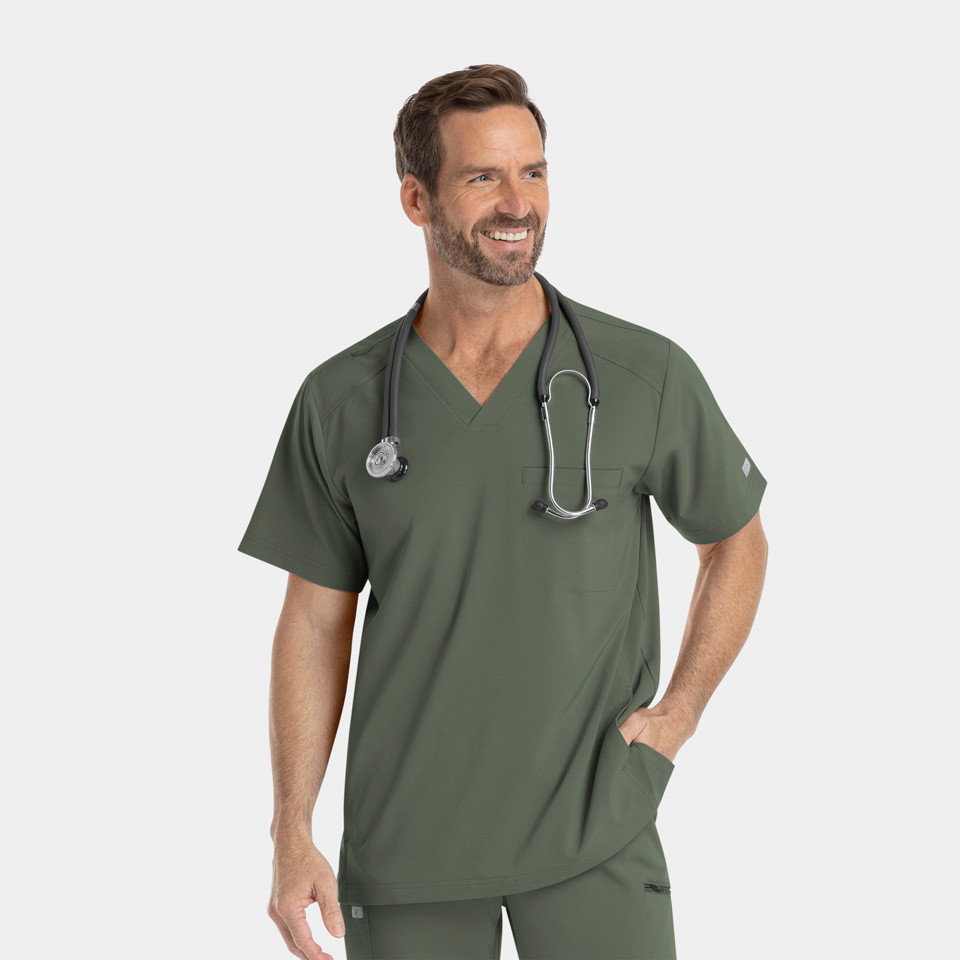 Epic Men's Style 4851 V-Neck Scrub Top | Scrub Identity