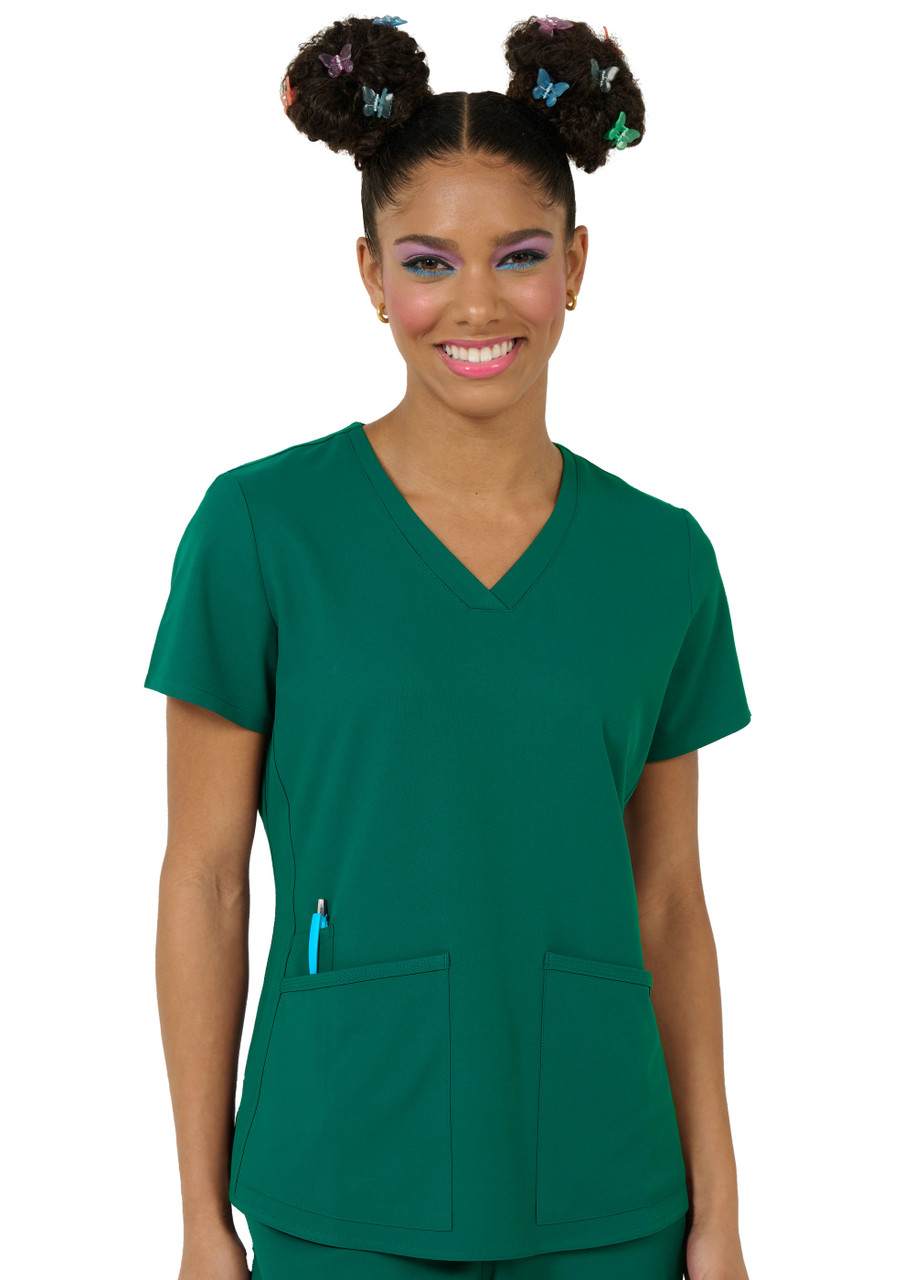 トップス Esan Studio by Zavaté 1165 Women's Focus V-Neck Scrub Top | Scrub Identity