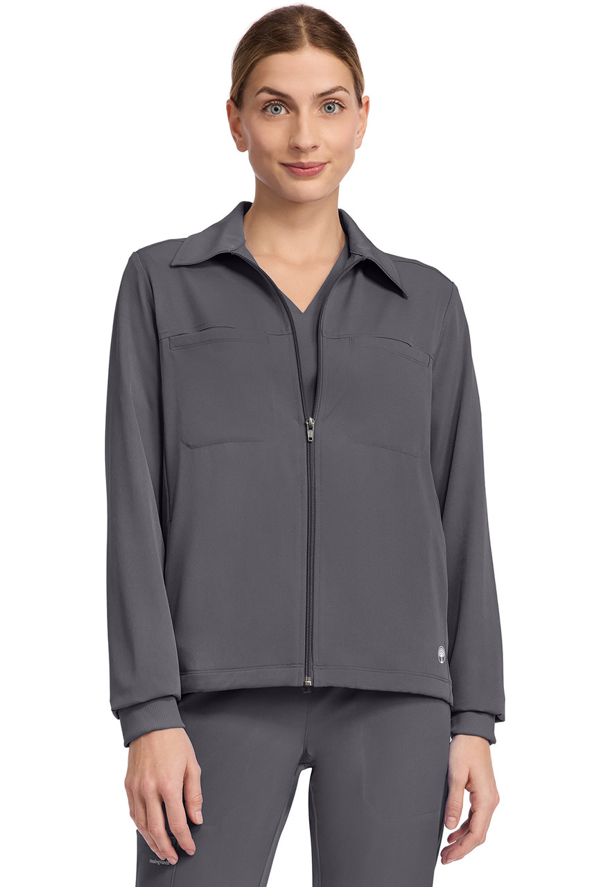 Healing Hands HH Works Women's 7 pocket Zip Front Scrub Jacket