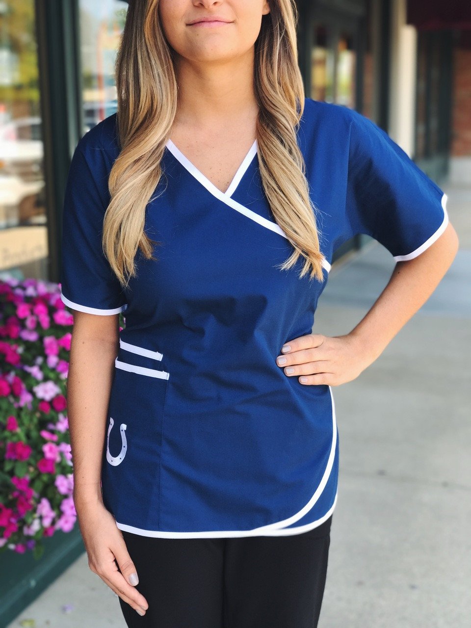 Indianapolis Colts Women's NFL Scrub Top Scrub Identity