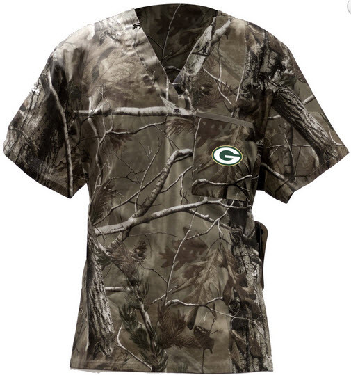 Green Bay Packers Women's NFL Scrub Top Scrub Identity