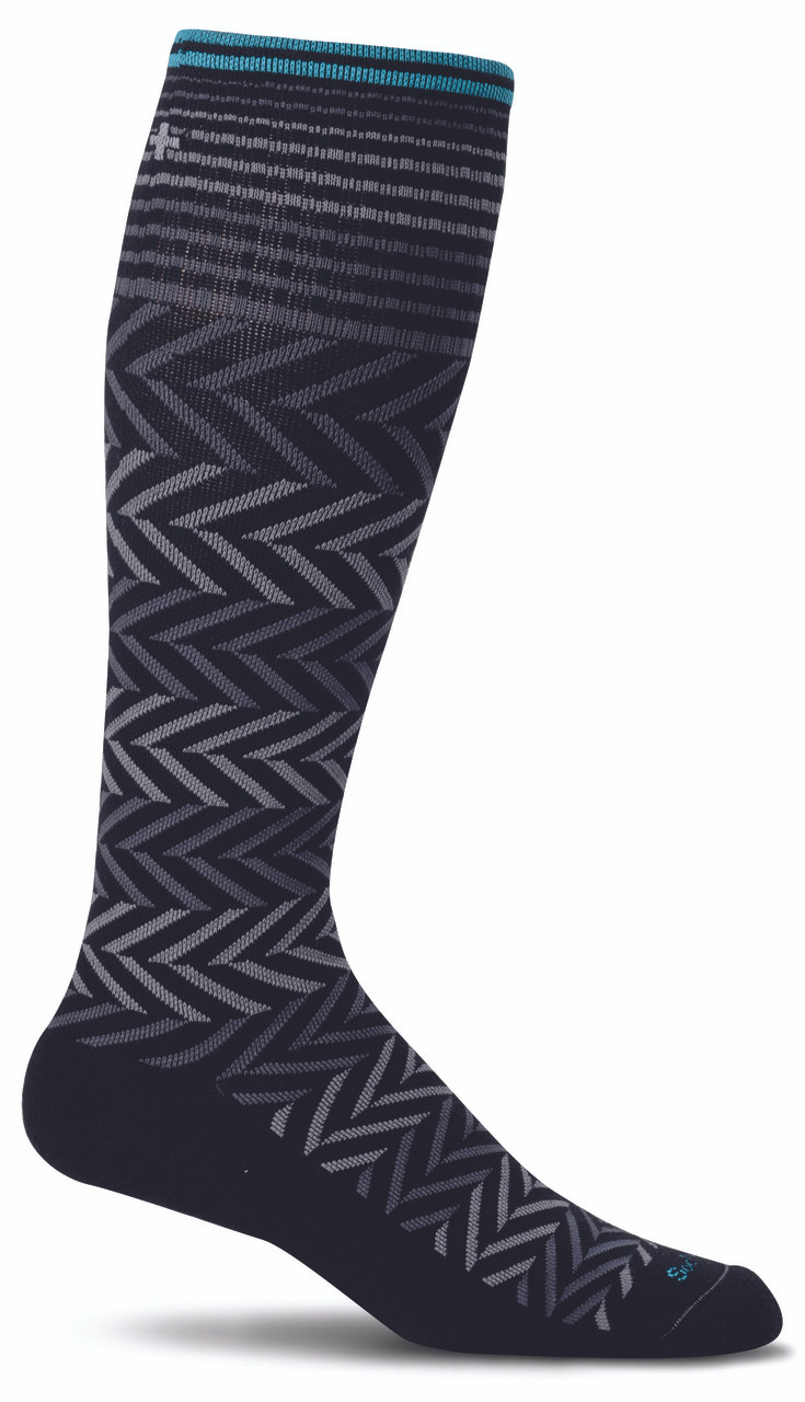 SOCKWELL WOMEN'S CHEVRON MODERATE GRADUATED COMPRESSION SOCKS (1520MMHG)