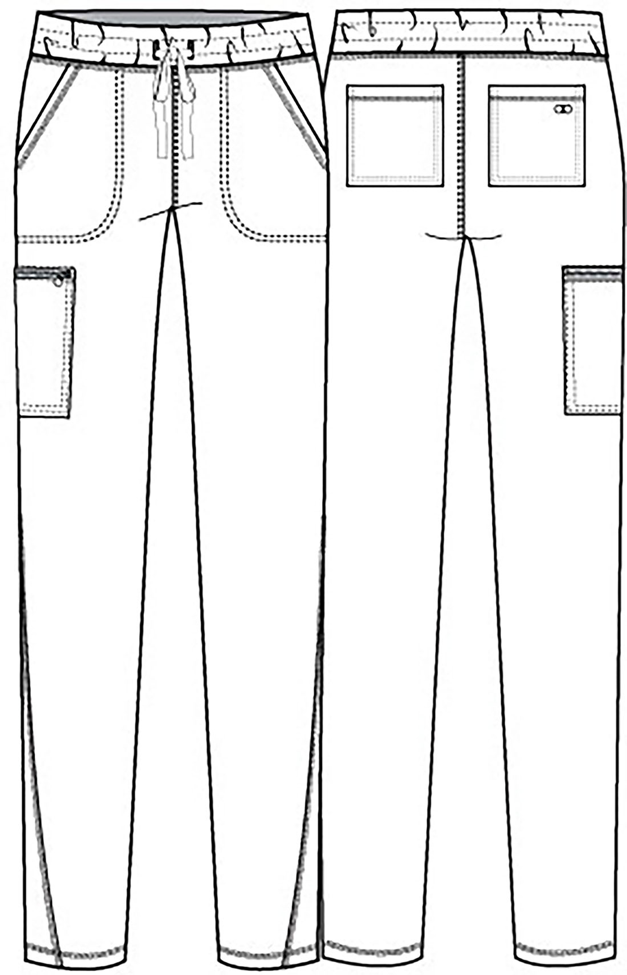 Allura : Women's Mid Rise Drawstring Cargo Scrub Pant style CKA184