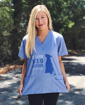 I Like Big Mutts Unisex Scrub Top