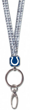 Indianapolis Colts Bling Lanyard - Silver