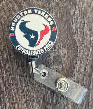 Houston Texans Metal Badge Reel