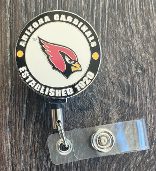 Arizona Cardinals Metal Badge Reel