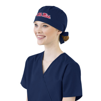 Ole Miss Rebels Women's Scrub Hat in Navy - Scrub Identity