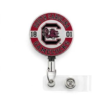 University of South Carolina Gamecocks Premium Metal Retractable Badge Reel 