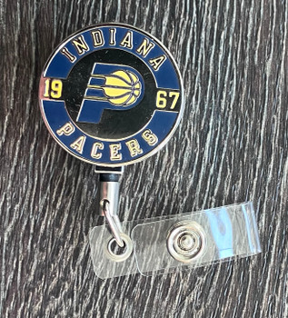 Indiana Pacers Retractable Metal Badge Reel 