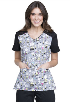 Charlie Brown Scrub Top for Women