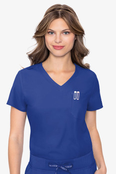 Med Couture Insight Women's V-Neck Single Pocket Scrub Top style 2432