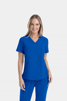 IRG Epic Women's One-Pocket Tuck-In Scrub Top Style 4803 in Royal