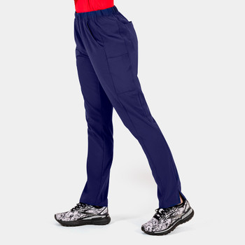 IRG Epic Women's Tapered Leg Scrub Pant Style 9811 in Navy