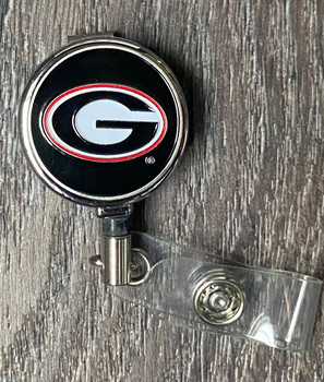 Georgia Bulldogs Retractable Badge Reel Black