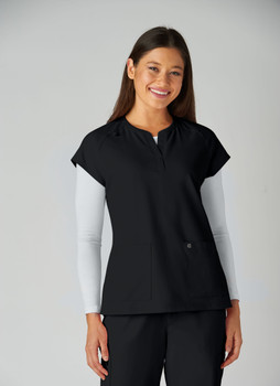 koi Cureology Reese Style C102 Women's Split-Neck Scrub Top in black