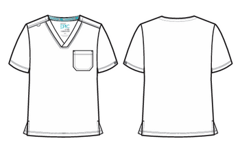 Epic Men's V Neck Scrub Top style 4852