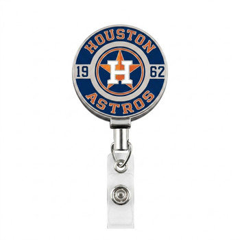 Houston Astros Premium Metal Badge Reel